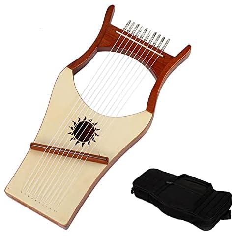 LFSYYQ 10 Metal Strings Lyre Harp Classical Small Harps Beginner Portable Easy to Learn Lyre Musical Instrument with Carry Bag (Style : B) Cover