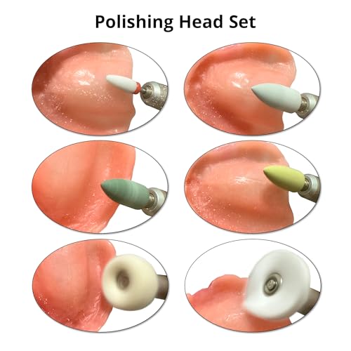 Image of Polishing Head Set for Rotary Tools - For Buffing, Smoothing, Grinding and Creating a Shiny Finish, Helps Remove Surface Stains and Refine Edges for a Comfortable Fit
