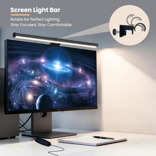 Image of 30 CM Monitor LED Light Bar | USB Powered Laptop Screen Light with Eye-Care Illumination | 3 Color Modes Settings | Stepless Dimming | No Glare Lamp for Office, Study, Work & Gaming Setup