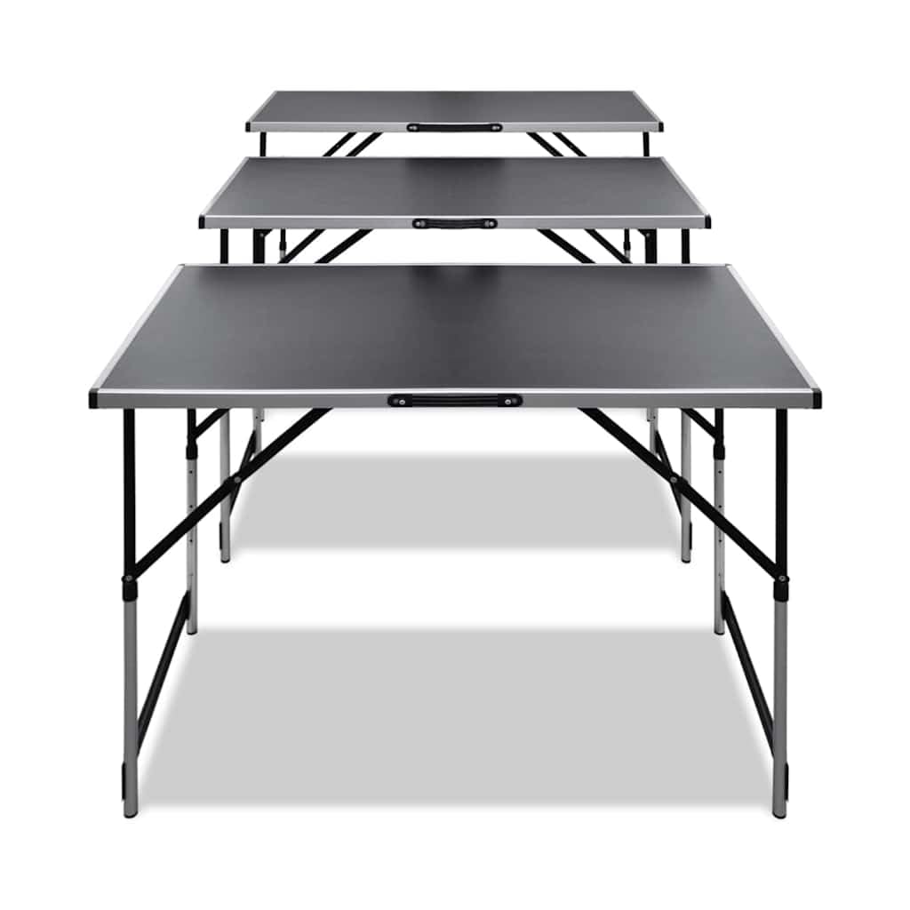 3er Set Tapeziertische Klappbar, Höhenverstellbar, 100x60cm Arbeitstisch für Heimwerken, Tapeziertisch Set für Tapezierarbeiten, Basteln und Messen, Stabil