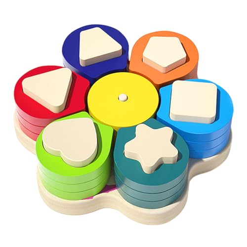 Jeu de tri de blocs de bois et correspondance de formes pour bébé