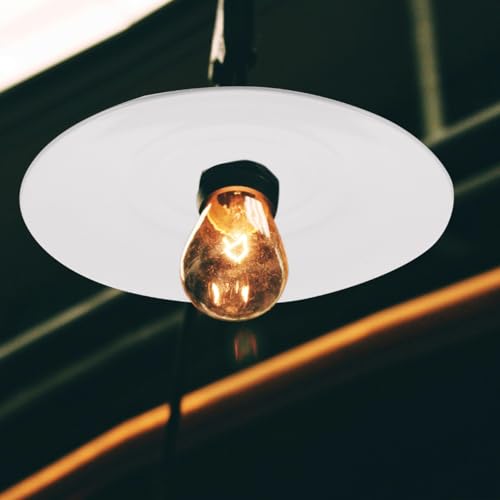 Image of POPETPOP Waterproof Street Lamp Cover 11.81X11.81X1.29 Inch Industrial Lamp Shade Outdoor Light Cover Replacement for Garden Lighting Fixtures