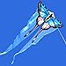 SGftre Beautiful Blue Tulle Butterfly Kites for Adult and Kids Ages 4-8，Easy to Fly with Outdoor Fun Kite Sports Adults Summer Children Kite Butterfly Toy