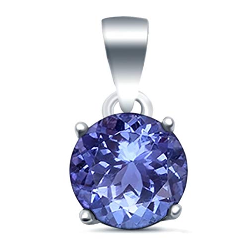 Blue Apple Co. Halo Simulated Cubic Zirconia Round 925 Sterling Silver Charm Pendant