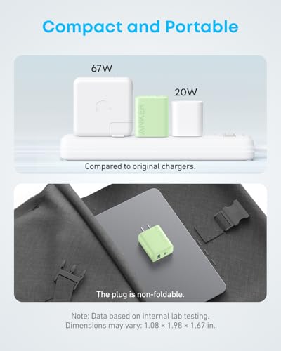 Image of Anker iPhone 17 /16 Charger, 2-Pack 20W Fast USB C Charger Block, for iPhone 17 /16 /16 Pro Max /15 Series /iPad Pro and More (Green, 2 Pack & 2 Cable)