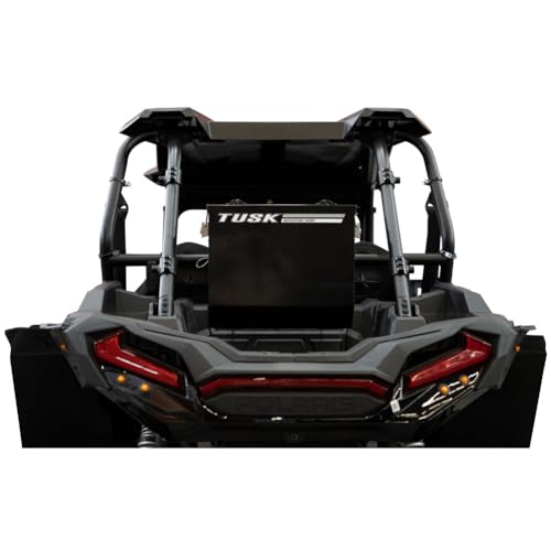 TUSK UTV Quick Release Cargo System- Bed Mounted Large Box Black for Polaris RZR XP 1000 Ride Command Edition 2018-2019