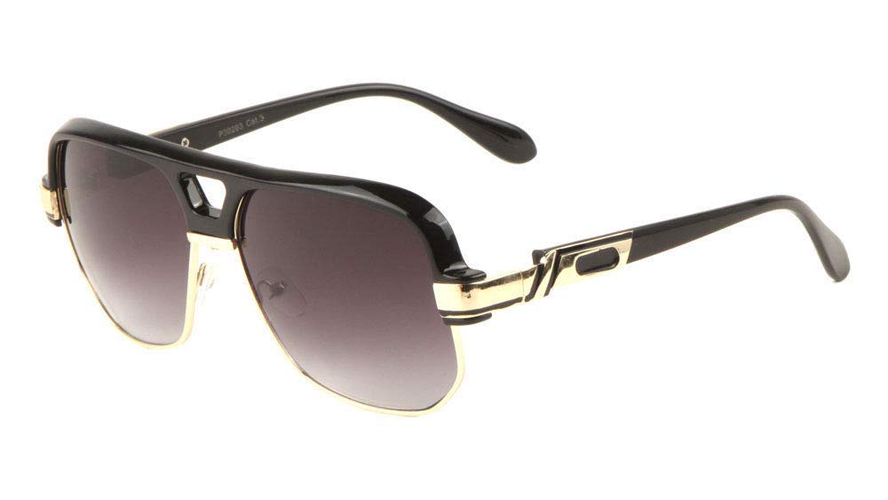Gazelle Wise Guy Square Metal & Plastic Retro Aviator Sunglasses
