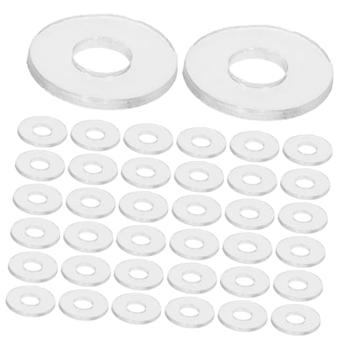 GLEAVI 500piezas Arandelas De Plástico Aislantes Arandelas De Fijación De Tornillos Para Manijas De Puertas De Ducha Para Reemplazo De Juntas Planas Artículos Hogar