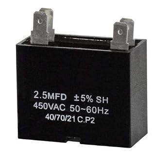 Mini Split Capacitor - 2.5 mfd 2.5 uf - 450V - 4 Terminal - 50/60HZ