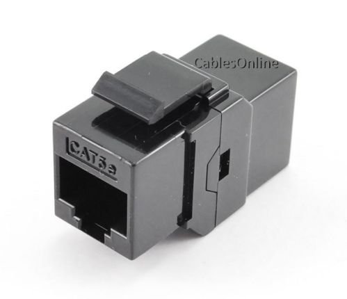 CablesOnline 10-Pack CAT5e Female/Female RJ45 Ethernet UTP Black Keystone Jack Coupler (WP-C01BK-10)