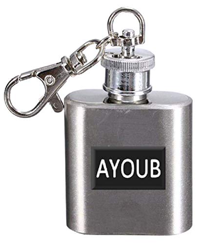 Flasque personnalisable Ayoub avec porte-clés de 28,3 g