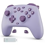 Wireless Switch Controller for Switch/Switch 2/Lite/OLED/PC Controller with 2.4G Adapter, Purple Switch Controller with Hall Joysticks & Hall Triggers, Switch Pro Controller with Wake-up, 2 Back Programmable Buttons, Turbo Function