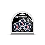 Team Golf MLB Golf Chip Ball Markers (3 Count), Poker Chip Size with Pop Out Smaller Double-Sided Enamel Markers