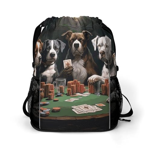 Sac à dos de sport pour la randonnée et les sorties de jeux de chiens de poker en plein air