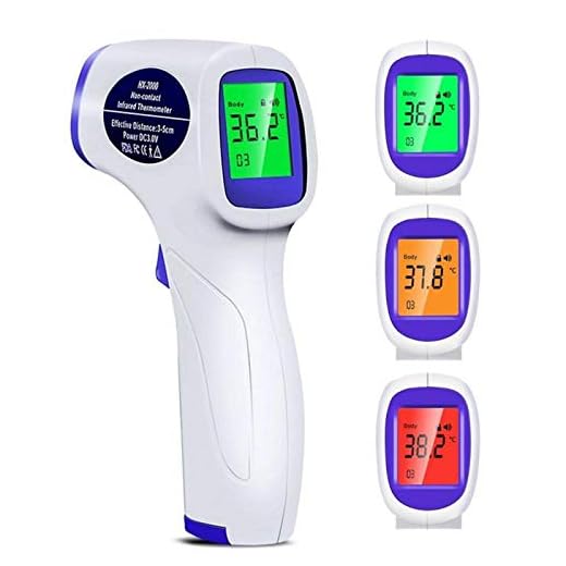 Termometer för vuxen beröringsfri infraröd feber panntermometer digital termometer med LCD-display ℃ / ℉ konvertibel för spädbarn och vuxna