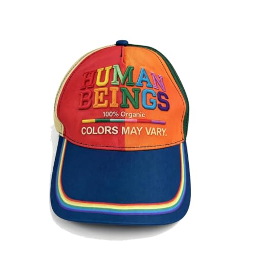 Human Beings 100% Organic Colors May Vary Print Hat Human Rights Equality Pride Print Unisex Baseball Cap LGBT Hat