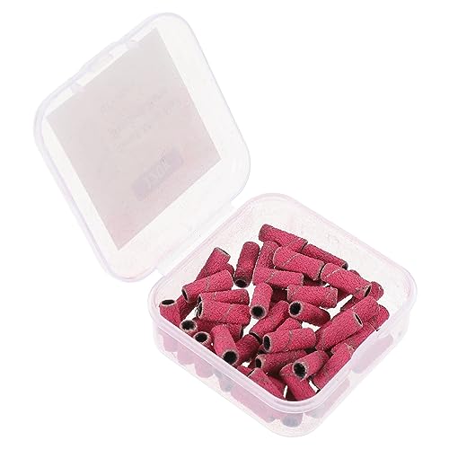 Beatifufu Nail Sanding Bands 50pcs Nail Sanding Rings for Sandpaper Drill Attachment Perfect for Manicure