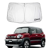 SAWAKAKI スズキ クロスビー XBEE 専用設計 サンシェード フロントガラス用 ロゴ付き 日焼け防止 断熱 UVカット 紫外線カット 暑さ対策 コンパクトに収納