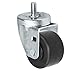Low Profile Heavy Duty Caster with Stem and Heavy Duty Polyolefin Wheel 1/2-13 x 1" Threaded Stem
