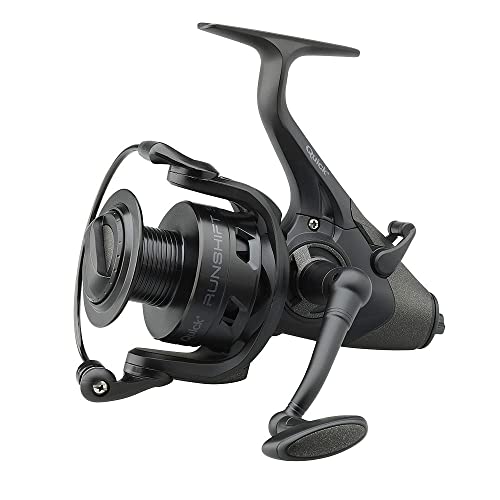 DAM Runshift 3, Angelrolle, Spinnrollen, Allround-Angeln, inkl. Camo-Schnur - Ultimative Angelrolle für geschmeidige und kraftvolle Leistung, Unisex Schwarz, 3000