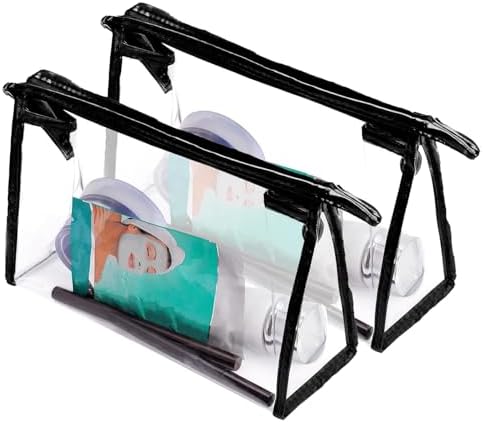 2 bolsas de aseo transparentes, de PVC, 1 litro, bolsa de avión d...