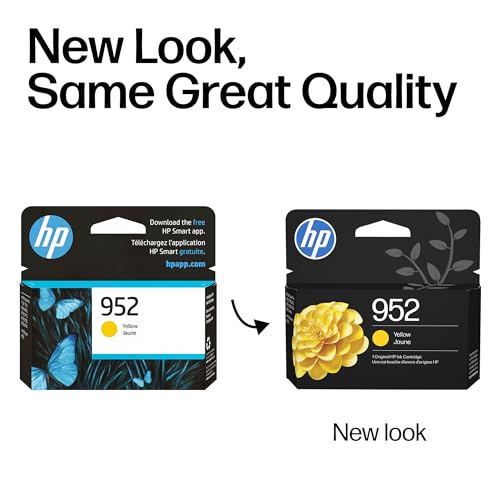 Image of HP 952 Yellow Ink Cartridge | Works with OfficeJet 8702, Pro 7720, 7740, 8210, 8710, 8720, 8730, 8740 Series | L0S55AN