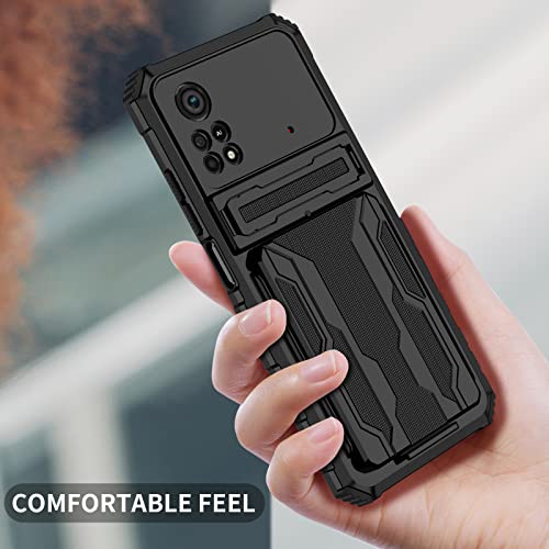 Capa Capinha Anti Impacto para Xiaomi POCO X4 Pro 5G Suporte para Cartão (Xiaomi POCO X4 Pro 5G, Pre