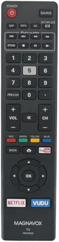 Replacement Remote Control Work for TV/Audio/Projector NH425UD for Magnavox TV 32MV306X/F7B 50MV336X/F7B 43MV347X/F7