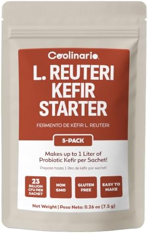Coolinario L Reuteri Kefir Starter Powder (5-Pack 1g Sachets) Live Cultures