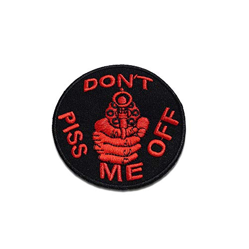 DonṀT Piss Me Off Biker - Parches Termoadhesivos Bordados Aplique Para Ropa, Tamaño: 7,3 x 7,3 cm