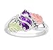 Imagen de Black Hills Gold Jewelry Anillo de Plata de Ley con Piedra Natal de febrero