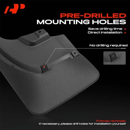 Image of A-Premium Mud Flaps Compatible with Toyota | for Land Cruiser 2016-2021 Sport Utility, No Drilling Required Mud Guards with Hardware Accessories, Set of 4 Front and Rear