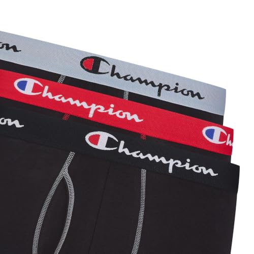 Champion Men's Everyday Cotton Stretch Boxer Briefs, 3-Pack - image 4