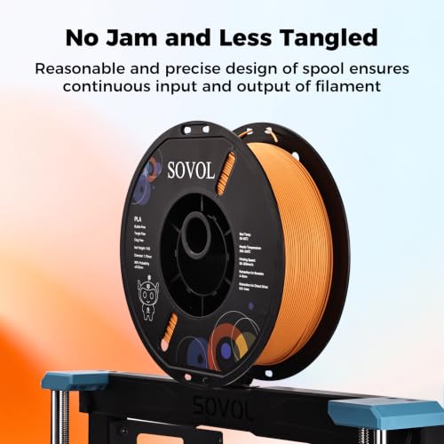 Image of Sovol 3D Printer Matte PLA Filament 1.75mm 1KG (2.2lbs), Pumpkin Orange