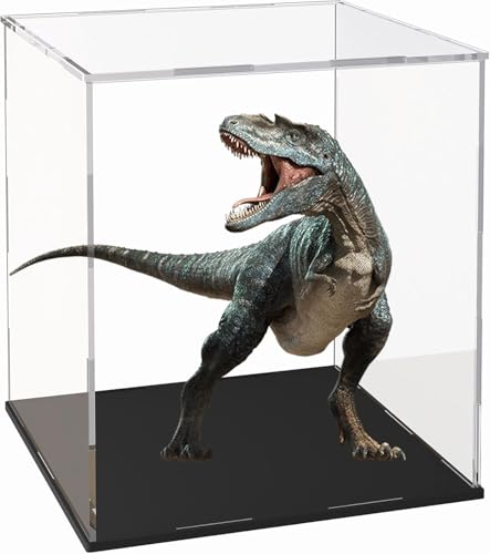 Image of Clear Acrylic Display Case 10x8x9 Inch - Dustproof Protection Box for Collectibles, Action Figures, Dolls, Model Cars & Memorabilia - Sturdy Assemble Display Cube