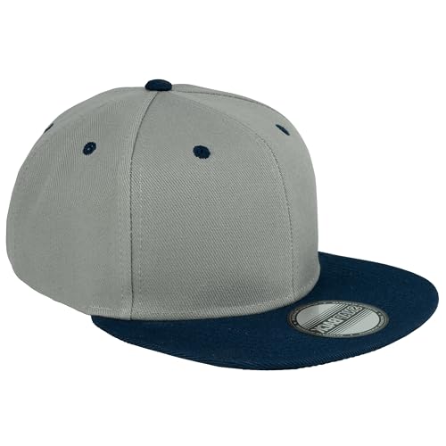 Image of Gelante Snapback Hats for Men - Flat Bill Brim Baseball Cap Hat - Plain Blank Adjustable