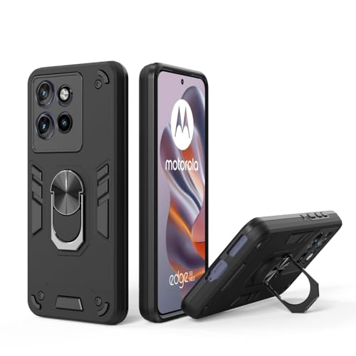 Image of NDCOM for Motorola Edge 50 Back Cover | Moto Edge 50 Back Cover Premium Protection | Shockproof Ring Holder Case
