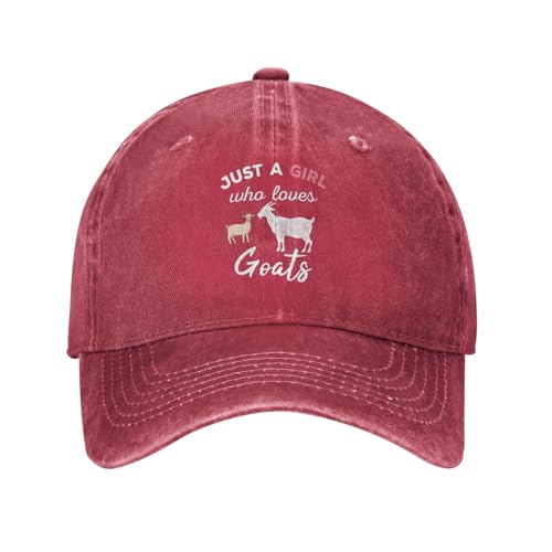 Funny Gift Hat Just A Girl Who Loves Goats Hat Men Dad Hats Funny Hats