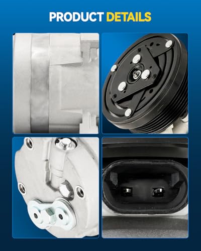 Image of PHILTOP Air Conditioner AC Compressor with Clutch for Regal 1997-2004,1996 3.8L,Impala 2000-2003 3.8L,Monte Carlo 1998-2003 3.8Liter,Lumina 1998-1999,Grand Prix 1997-2003 3.8Liter, Intrigue 1998,1999