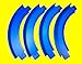 90 Degree Curved Tracks Compatible with Hotwheels Racing Tracks - Set of 4 with 180 Degree Connection