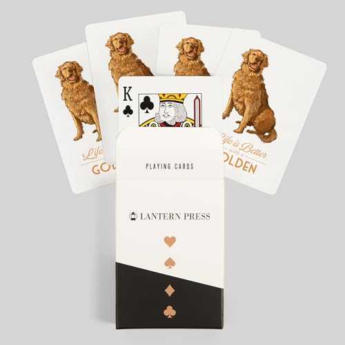 Baraja de póker Golden Retriever 52 cartas tamaño poker miniatura 6