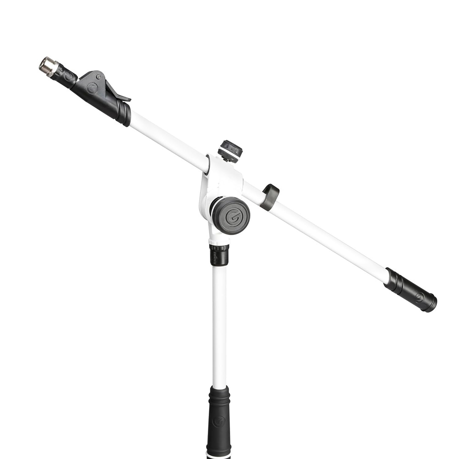 Gravity MS 4322 W - Asta microfonica con treppiede con base ripiegabile e portamicrofono estraibile a 2 punti bianco