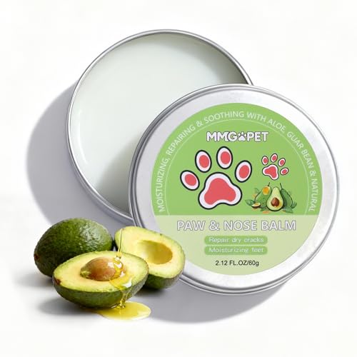 MMGOPET Paw Balm for Dogs and Cats, Paw Pad Balm with Avocado Oil & Witch Hazel, Beeswax Paw Cream for Dry, Cracked Pads, Lick-Safe Pet Paw Care, 2.1 oz