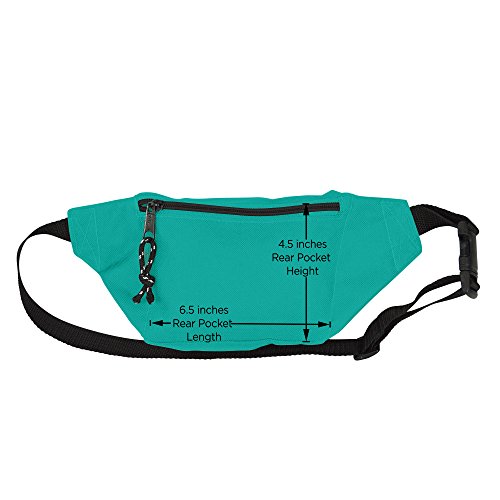 Dalix Fanny Pack W/ 3 Pockets Traveling Concealment Pouch Airport Money Bag (Aqua) #TOP7