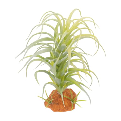 Hohopeti Artificial Terrarium Plants for Reptile Habitat Decoration Lifelike Climbing Pet Ornament with Weighted Base for Snakes Lizards and Amphibians Simulation Plant Decor