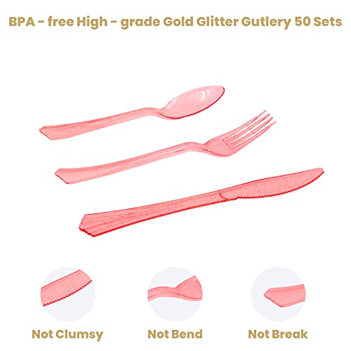 AIRE Rose Gold Paper Plates Set, 350PCS Disposable Tableware for 50 by AIRE - Used condition - Image 6