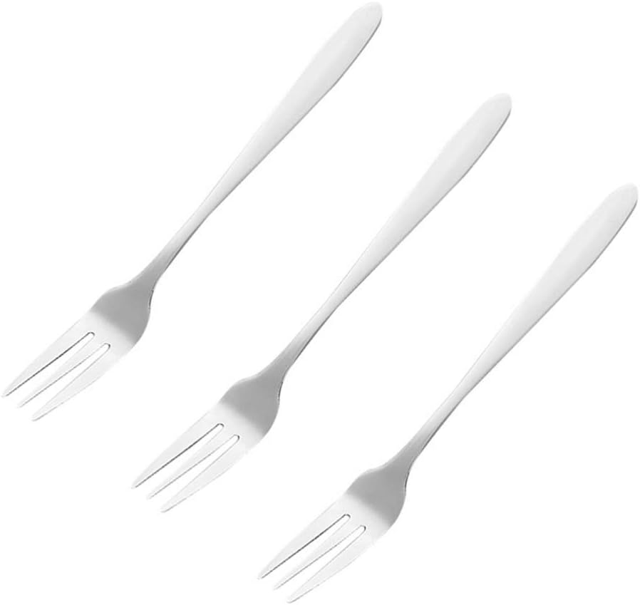 DOITOOL Stainless Steel Fruit Fork Long Handle Three Prong