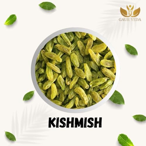 Image of GAURVEDA Kishmish (Raisins): Dry Fruit, Naturally Sweet, Healthy Snack for Cooking, Baking & Snacking - Rich in Nutrients | 100 Grams