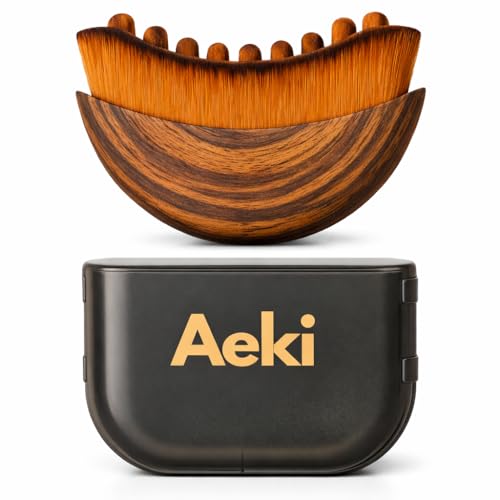 Aeki Lymphatic Contour Face Brush - Lymphatic Drainage Massager Dry Facial Gentle Beauty Tool - Chin & Jawline Sculpting - for All Skin