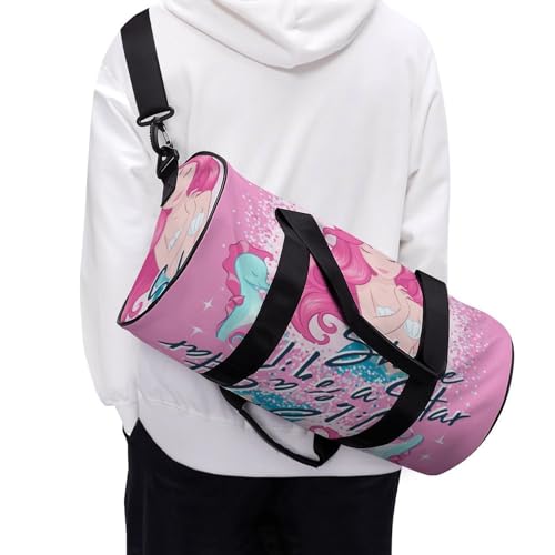 Sac de voyage sirène hippocampe : le duffel bag compact 45x23x23cm